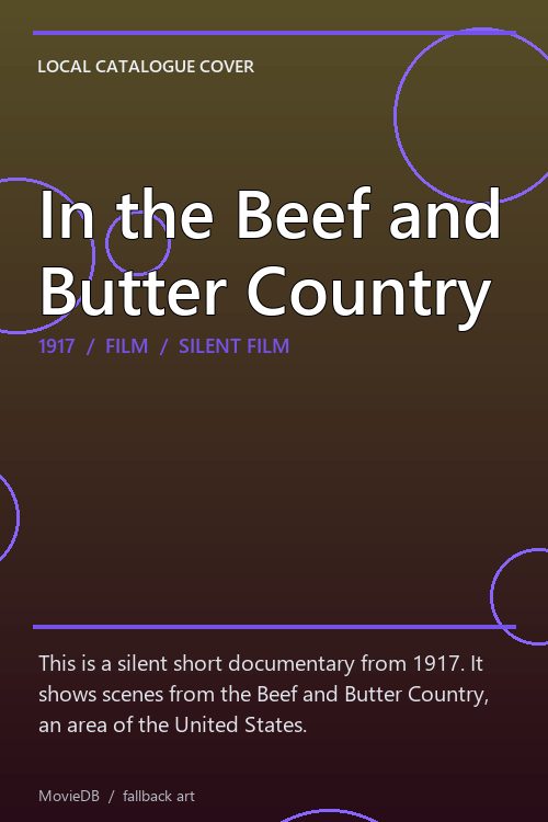 In the Beef and Butter Country poster