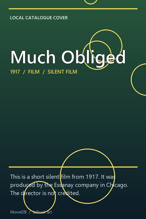 Much Obliged poster