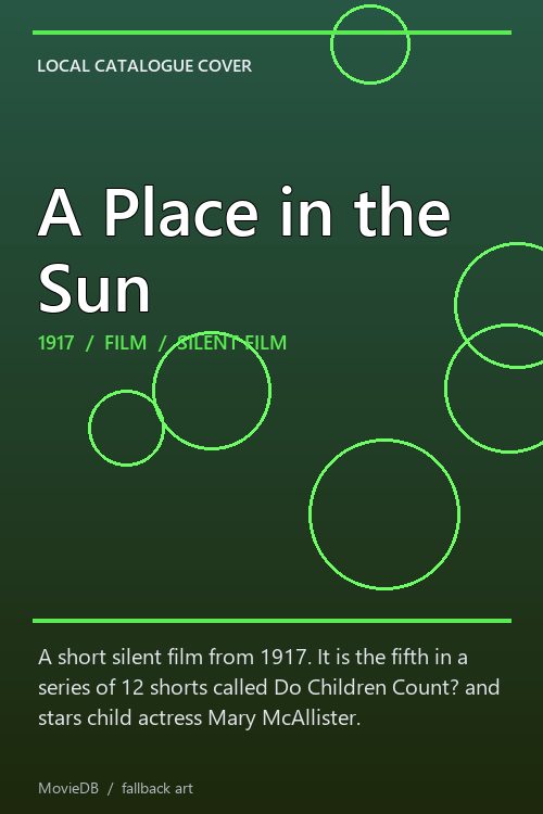 A Place in the Sun poster