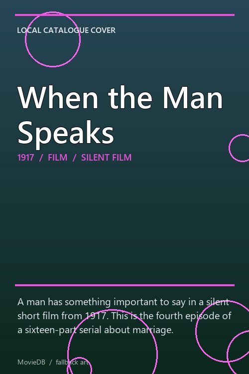 When the Man Speaks poster