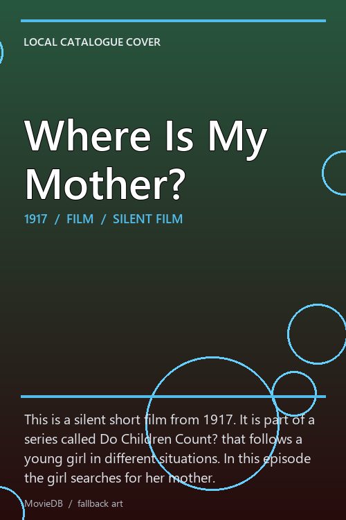 Where Is My Mother? poster