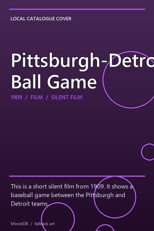 Pittsburgh-Detroit Ball Game poster