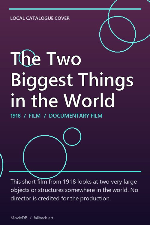 The Two Biggest Things in the World poster