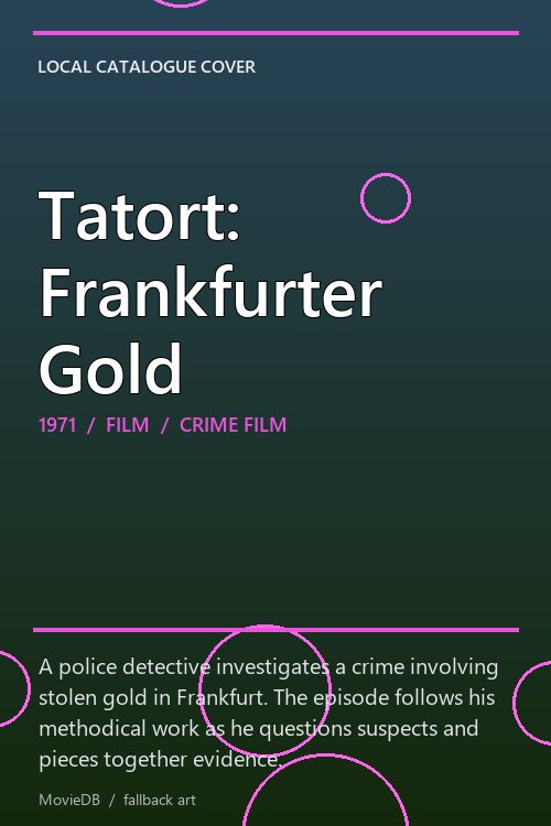 Tatort: Frankfurter Gold poster