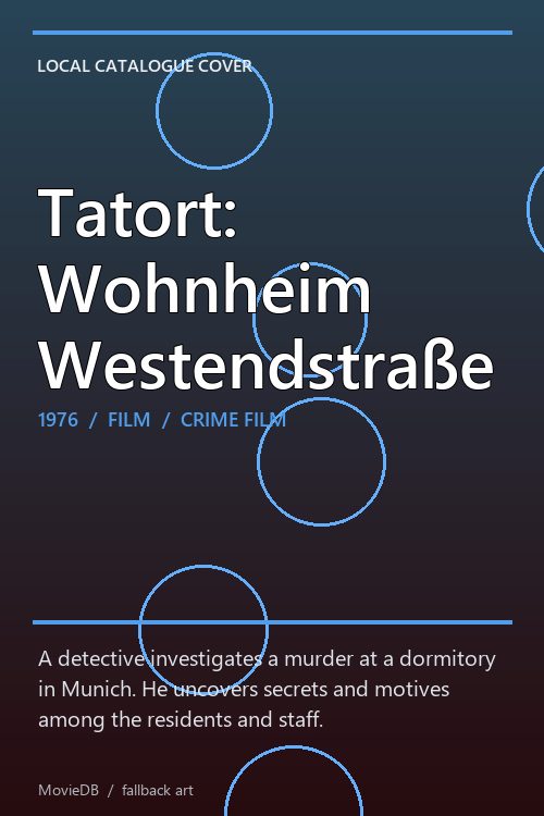 Tatort: Wohnheim Westendstraße poster