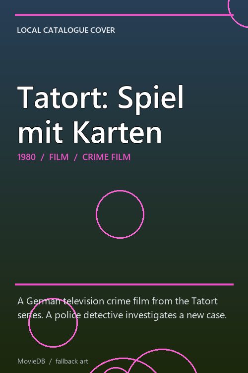 Tatort: Spiel mit Karten poster