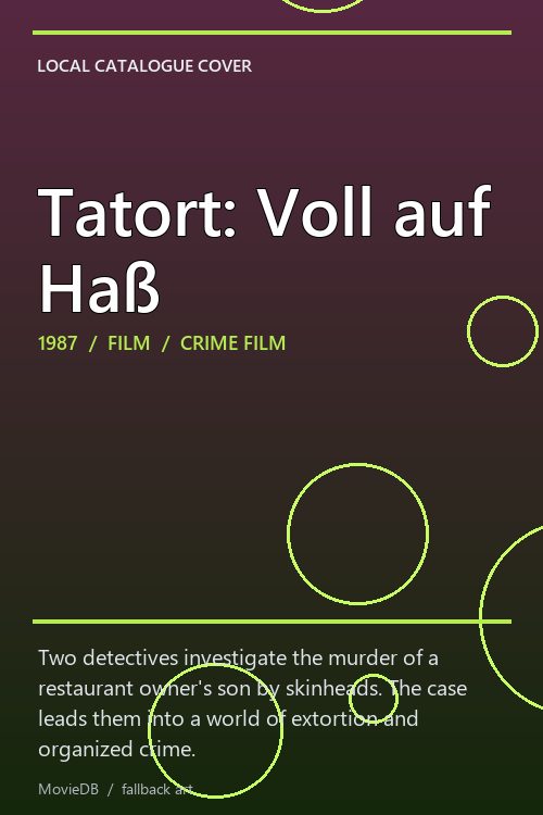 Tatort: Voll auf Haß poster