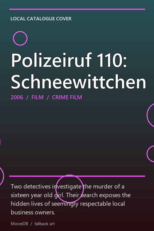 Polizeiruf 110: Schneewittchen poster