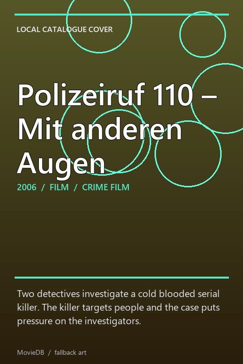 Polizeiruf 110 – Mit anderen Augen poster