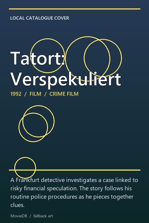 Tatort: Verspekuliert poster