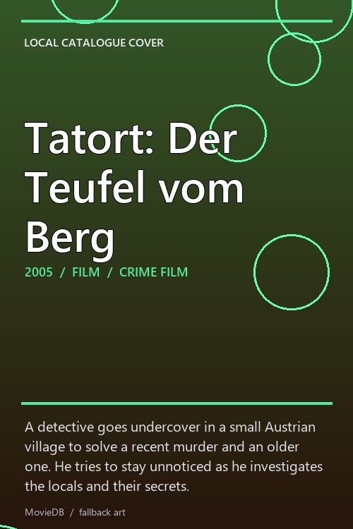 Tatort: Der Teufel vom Berg poster