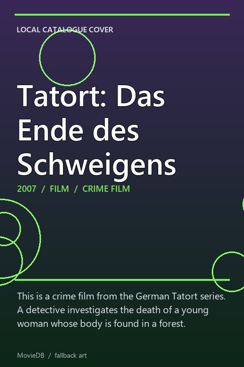Tatort: Das Ende des Schweigens poster