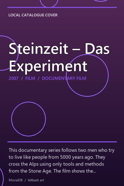 Steinzeit – Das Experiment poster