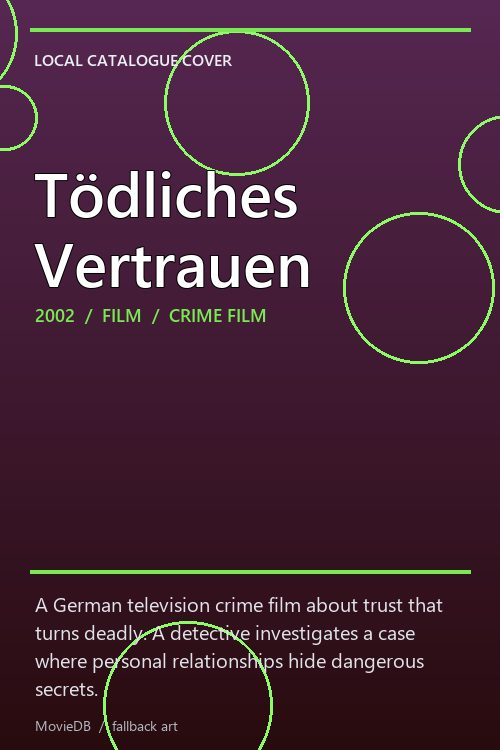 Tödliches Vertrauen poster