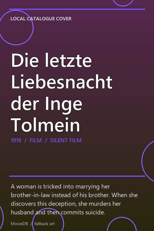Die letzte Liebesnacht der Inge Tolmein poster