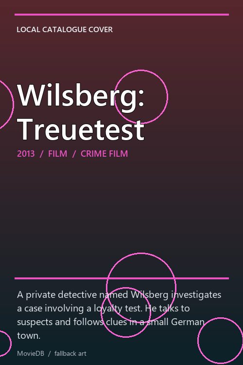 Wilsberg: Treuetest poster