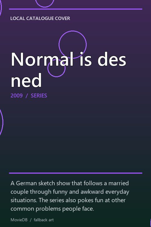 Normal is des ned poster