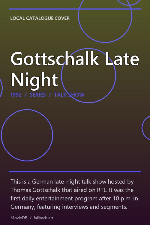 Gottschalk Late Night poster