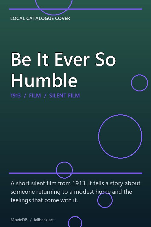 Be It Ever So Humble poster