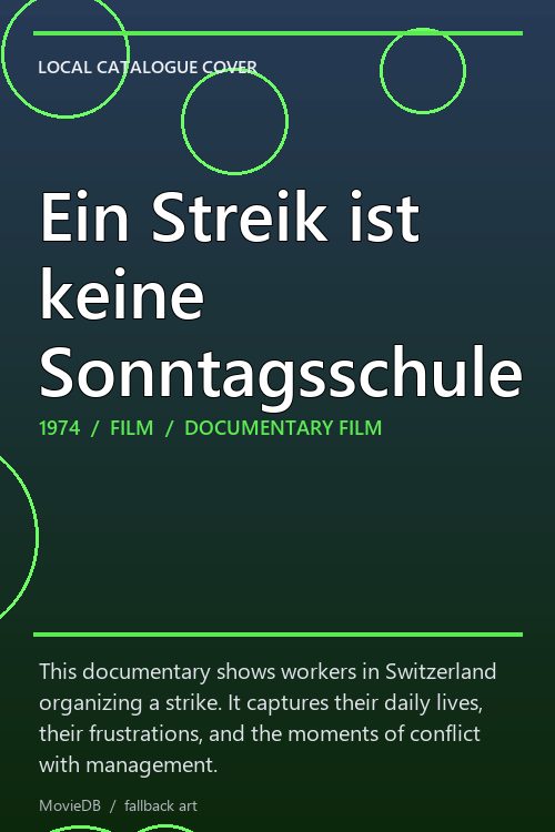 Ein Streik ist keine Sonntagsschule poster