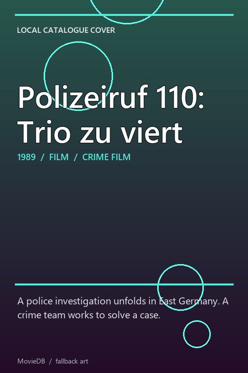 Polizeiruf 110: Trio zu viert poster