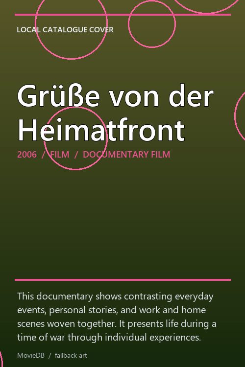 Grüße von der Heimatfront poster