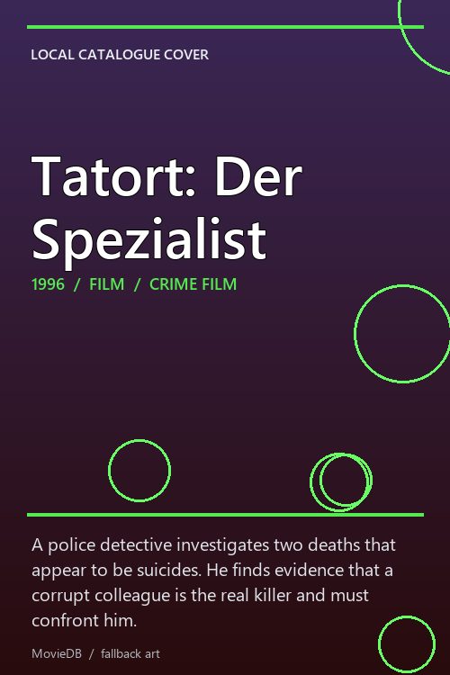 Tatort: Der Spezialist poster