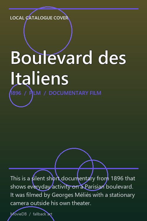 Boulevard des Italiens poster