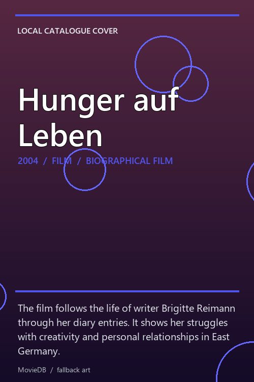 Hunger auf Leben poster