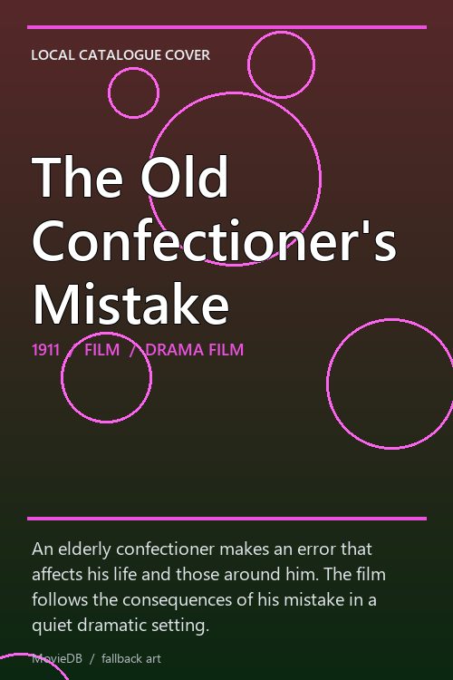 The Old Confectioner's Mistake poster