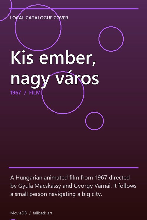 Kis ember, nagy város poster