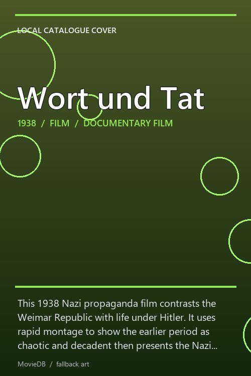 Wort und Tat poster
