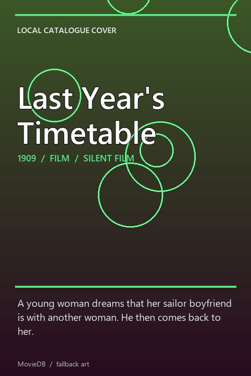 Last Year's Timetable poster
