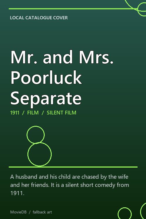 Mr. and Mrs. Poorluck Separate poster