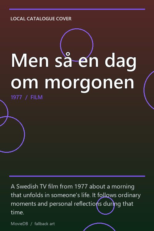 Men så en dag om morgonen poster