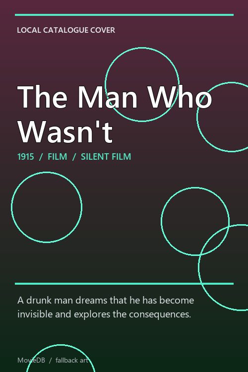 The Man Who Wasn't poster