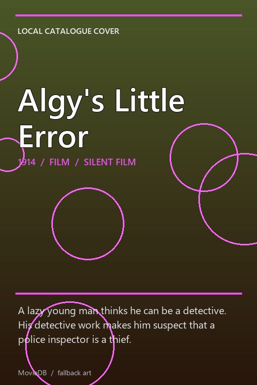 Algy's Little Error poster