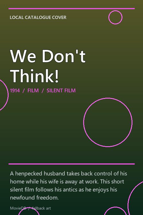 We Don't Think! poster