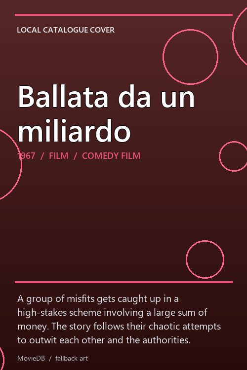 Ballata da un miliardo poster
