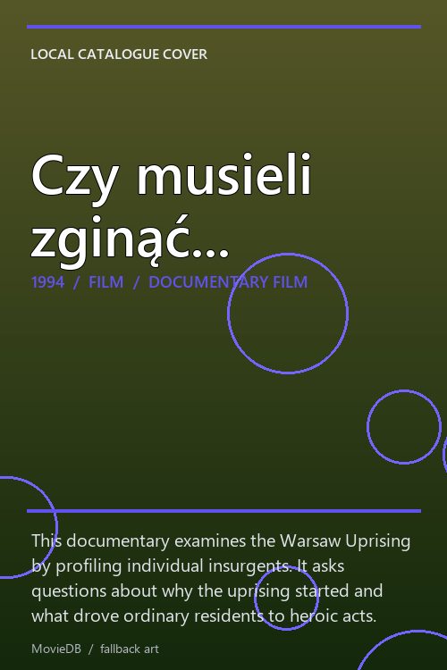 Czy musieli zginąć... poster