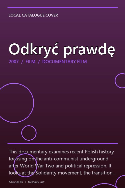 Odkryć prawdę poster