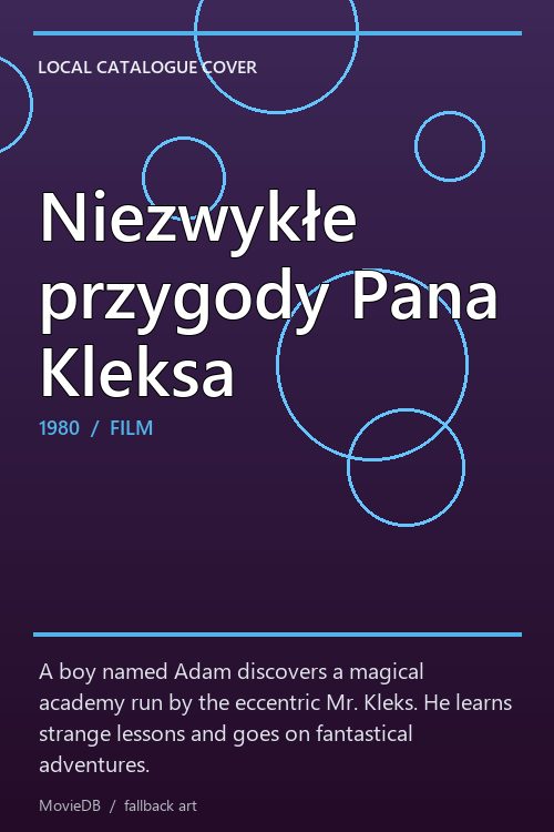 Niezwykłe przygody Pana Kleksa poster