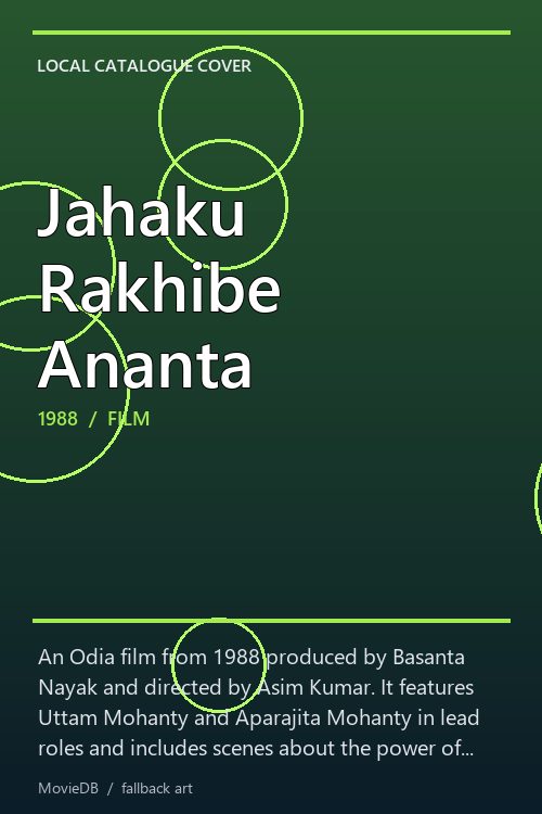 Jahaku Rakhibe Ananta poster