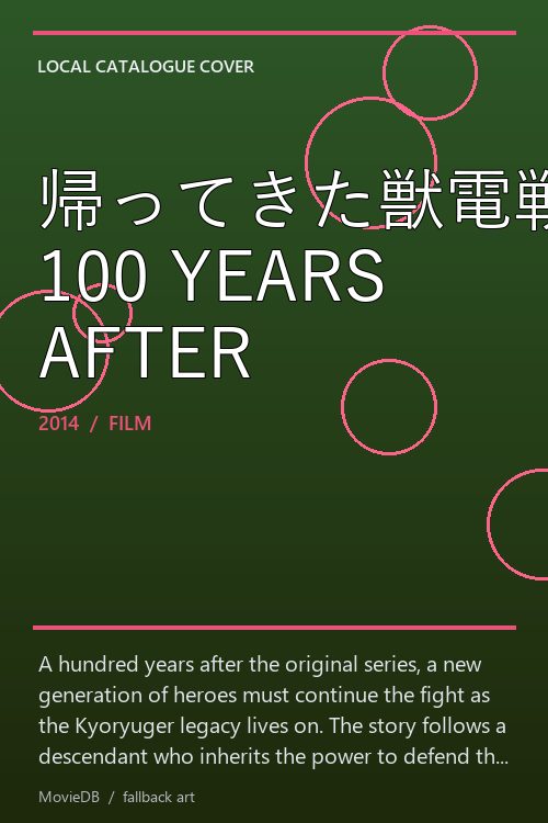 帰ってきた獣電戦隊キョウリュウジャー 100 YEARS AFTER poster