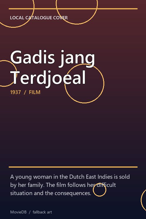 Gadis jang Terdjoeal poster