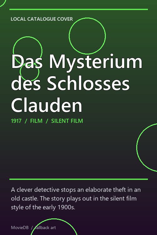 Das Mysterium des Schlosses Clauden poster