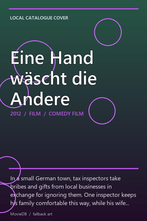 Eine Hand wäscht die Andere poster