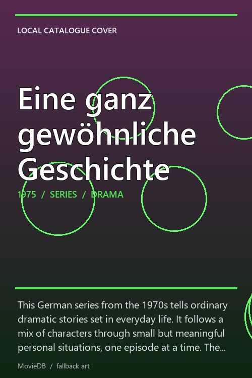 Eine ganz gewöhnliche Geschichte poster