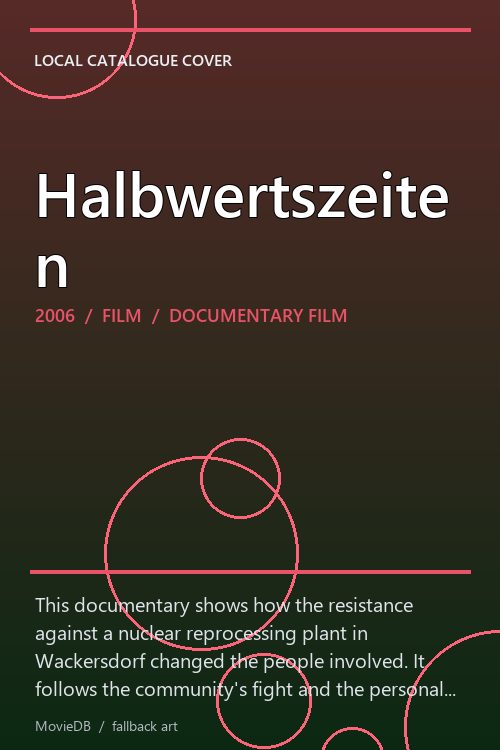 Halbwertszeiten poster