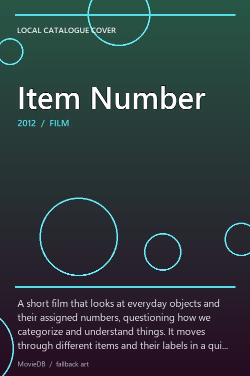 Item Number poster